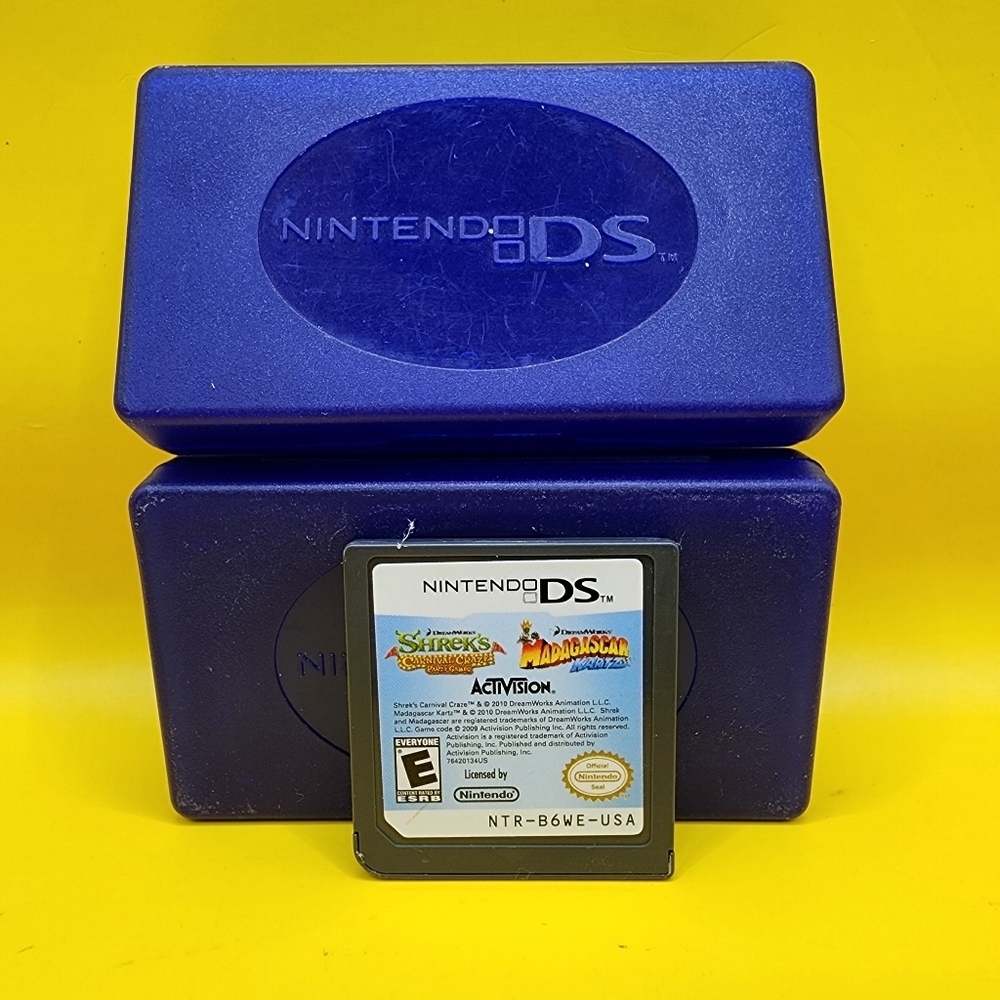 Shrek's Carnival Craze / Madagascar Nintendo DS 2 in 1 & 2 Cases